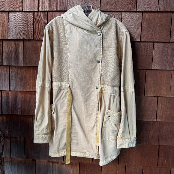 Sundance Maize Hooded Snap Front Utility Jacket in Women's X-Large - Picture 2 of 10